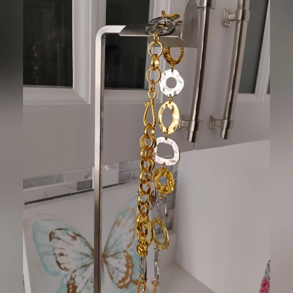 NEW Sassy Jones Set - Necklace, Hoops, Cuff, Bangles (X4) - Picture 12 of 13